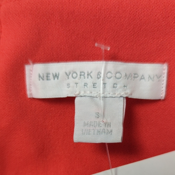 00163 NY Co Boatneck Wide Leg Jumpsuit Red Orange size Small Business casual - Picture 7 of 9